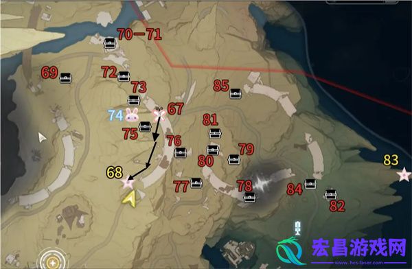 鸣潮荒石高地全收集一览