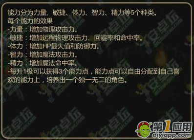 艾诺迪亚4各职业能力属性加点问题
