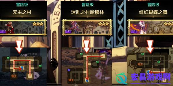 DNF手游狮子头线路一览