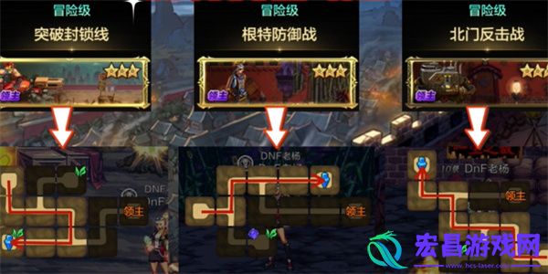 DNF手游狮子头线路一览