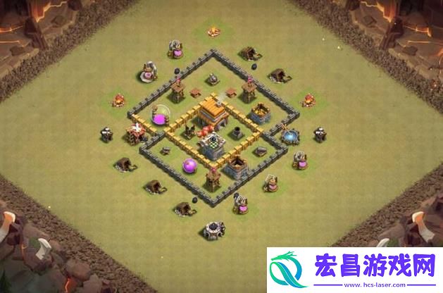 部落冲突5本最强防御阵型