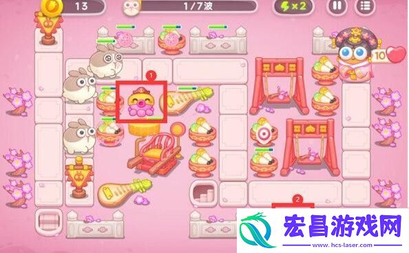 保卫萝卜4秋妃传第1关怎么玩