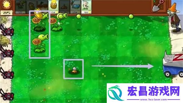 植物大战僵尸杂交版冒险模式第2关通关攻略