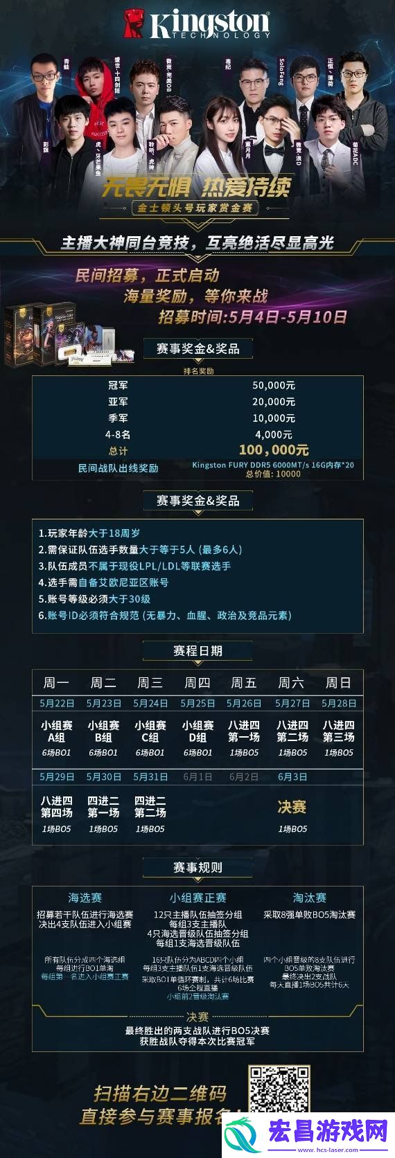金士顿头号玩家英雄联盟赏金赛民间招募正式启动