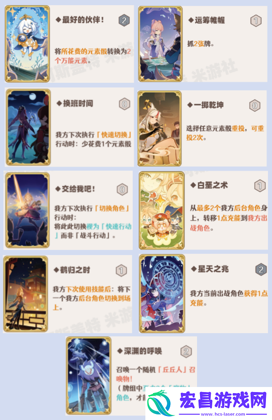 原神七圣召唤召唤流牌组搭配推荐
