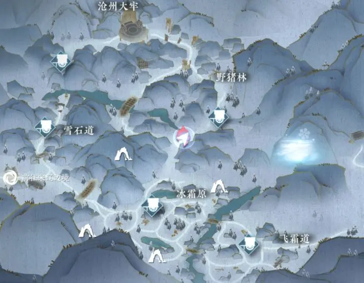 逆水寒手游沧州野外强敌和山洞位置