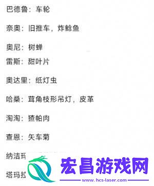 Palia游戏NPC喜好什么礼物一览