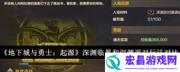 地下城与勇士起源深渊临界和深渊派对有什么区别