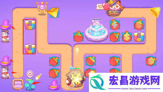 保卫萝卜4阿波与魔法宝藏第42关通关攻略