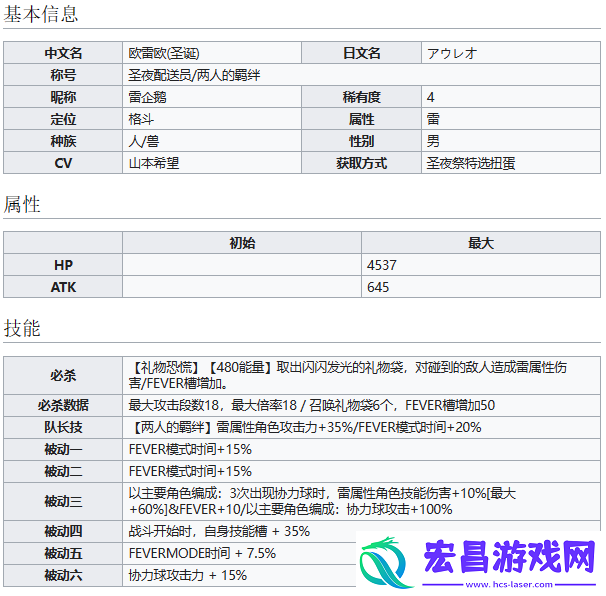 世界弹射物语圣夜配送员欧雷欧怎么样