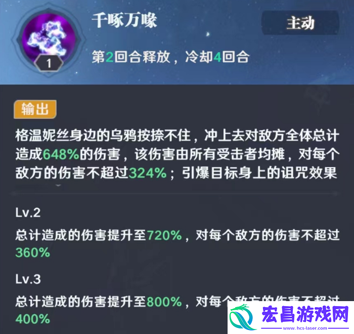 命运圣契黑鸦夫人格温技能介绍