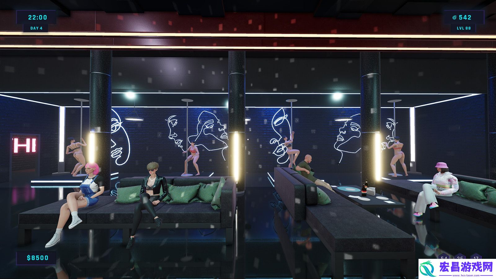 模拟经营游戏夜总会模拟器Steam页面上线