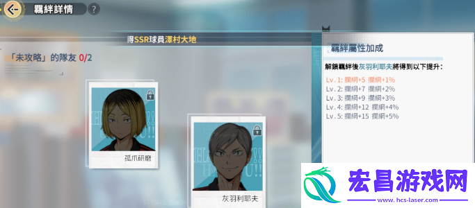 排球少年手游音驹高中羁绊关系是什么