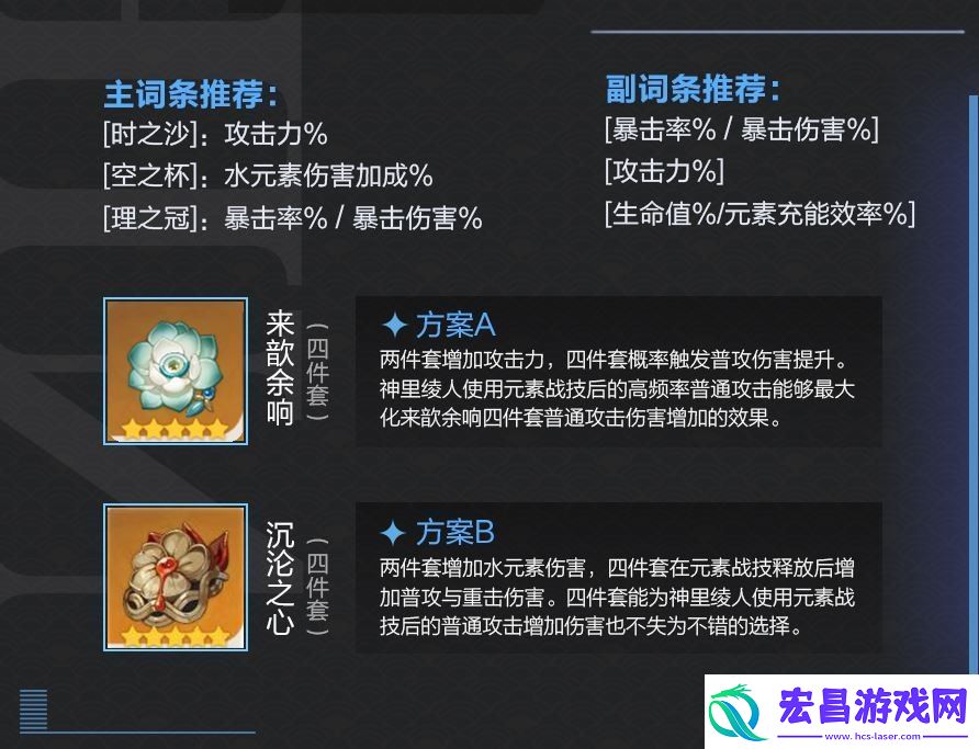 原神神里绫人圣遗物推荐2023