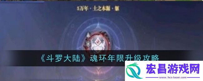 斗罗大陆魂环年限升级攻略