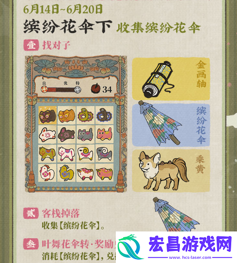 江南百景图缤纷花伞下收集活动怎么玩