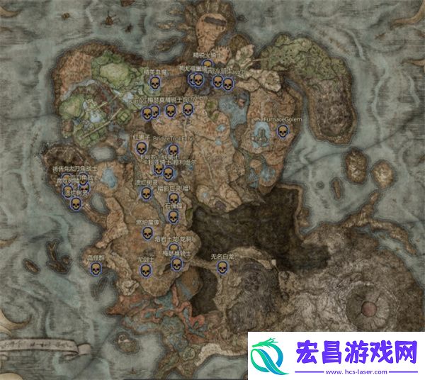 艾尔登法环黄金树幽影全地图BOSS汇总