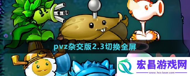 植物大战僵尸杂交版2.3怎么切换全屏