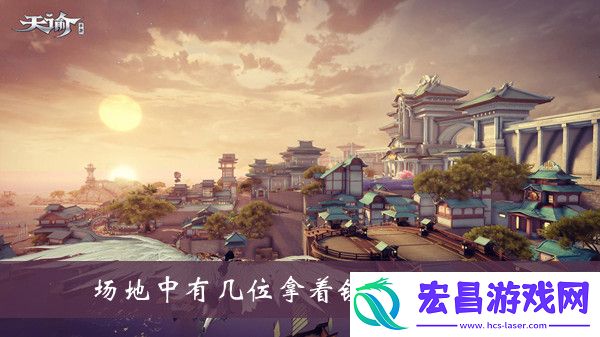 场地中有几位拿着钹的小木人