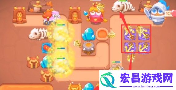 保卫萝卜4饿龙传说第五关怎么过