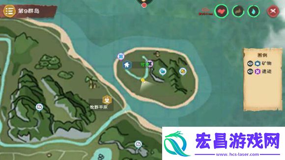 创造与魔法落霞岛位置