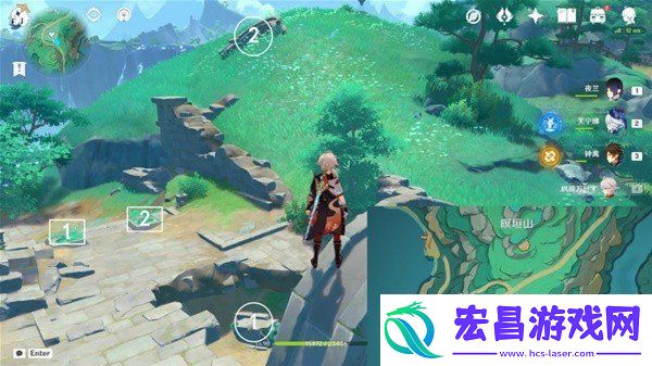 原神宝玦口山顶屏障解密领跑全教程
