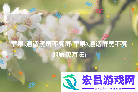 苹果x通话黑屏不亮屏