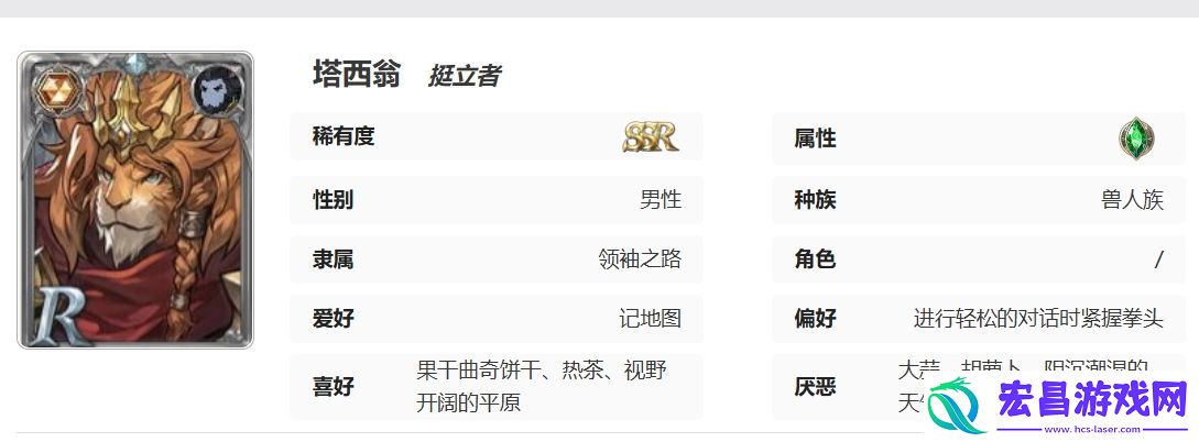剑与骑士团塔西翁角色介绍