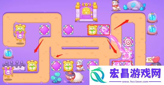保卫萝卜4阿波与魔法宝藏第69关通关攻略