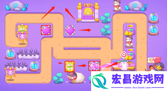 保卫萝卜4阿波与魔法宝藏第69关通关攻略
