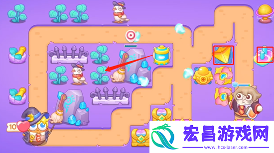 保卫萝卜4阿波与魔法宝藏第73关通关攻略