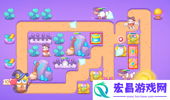 保卫萝卜4阿波与魔法宝藏第73关通关攻略