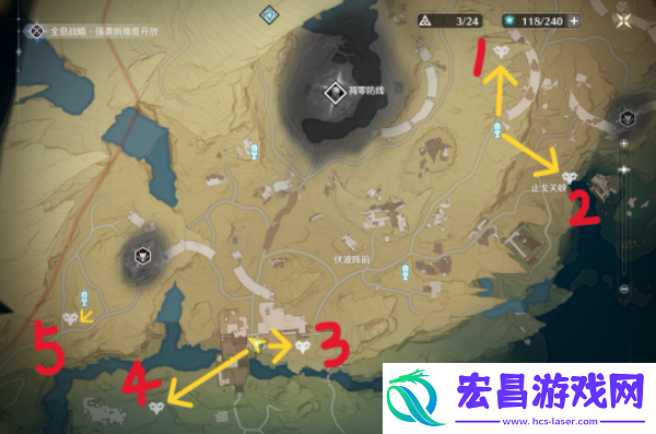 鸣潮荒石高地飞猎手位置