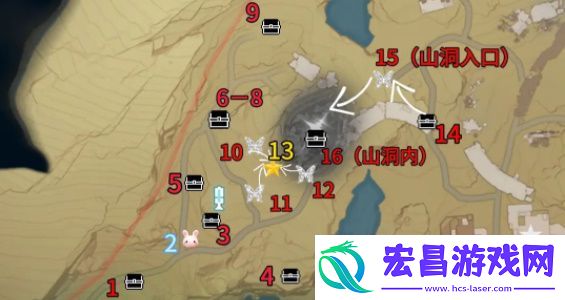 鸣潮荒石高地探索全收集