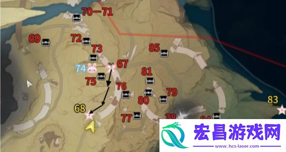 鸣潮荒石高地探索全收集