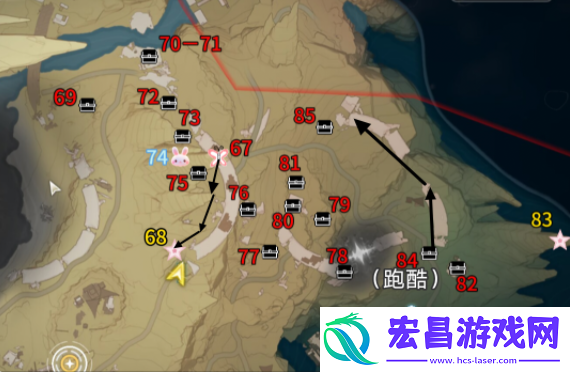 鸣潮荒石高地100%全收集攻略