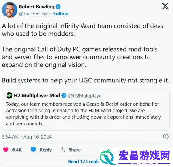 使命召唤系列开发元老批评动视