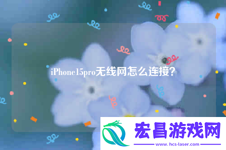 iPhone15pro无线网怎么连接