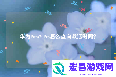 华为Pura70Pro怎么查询激活时间
