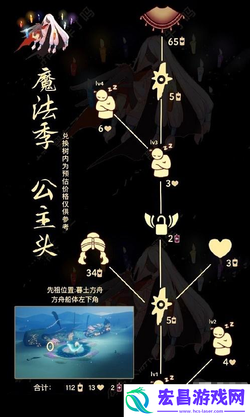 光遇公主头先祖复刻位置分享