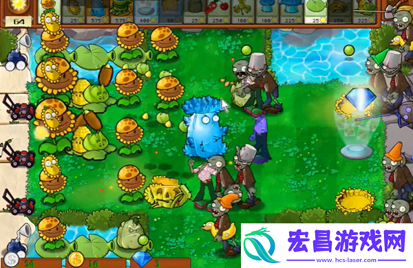 植物大战僵尸杂交版冒险54关怎么过