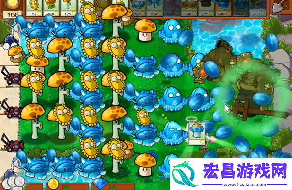 植物大战僵尸杂交版冒险55关怎么过