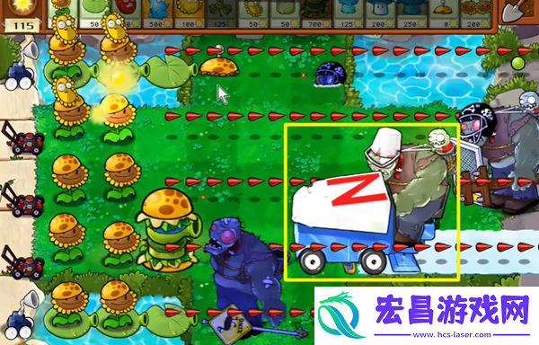 植物大战僵尸杂交版冒险57关怎么过