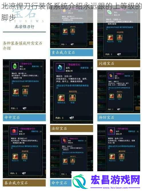 北凉悍刀行装备系统介绍永远跟的上等级的脚步