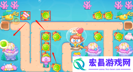 保卫萝卜4嗨钓度假岛第4关怎么过