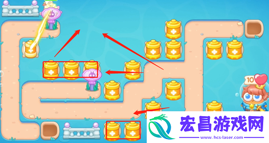 保卫萝卜4嗨钓度假岛第18关怎么过