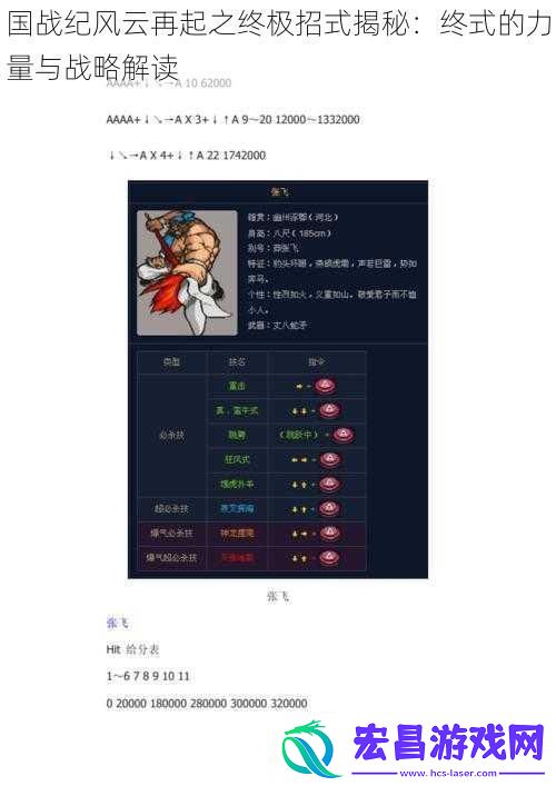 国战纪风云再起之终极招式揭秘