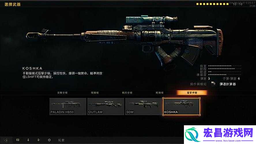 使命召唤15中PALADINHB50武器解析