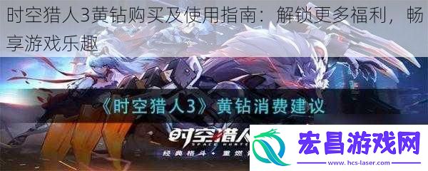 时空猎人3黄钻购买及使用指南