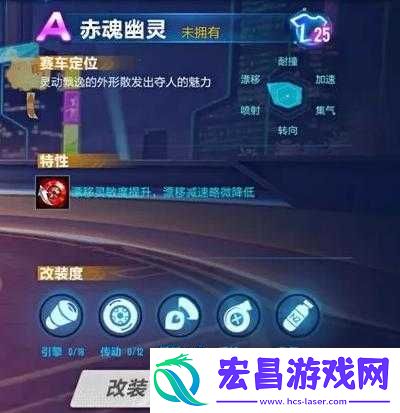 QQ飞车手游赤魂幽灵属性介绍
